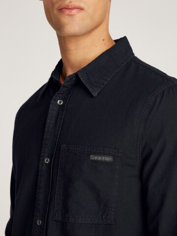 Regular fit Cămașă de la Calvin Klein Jeans pe negru
