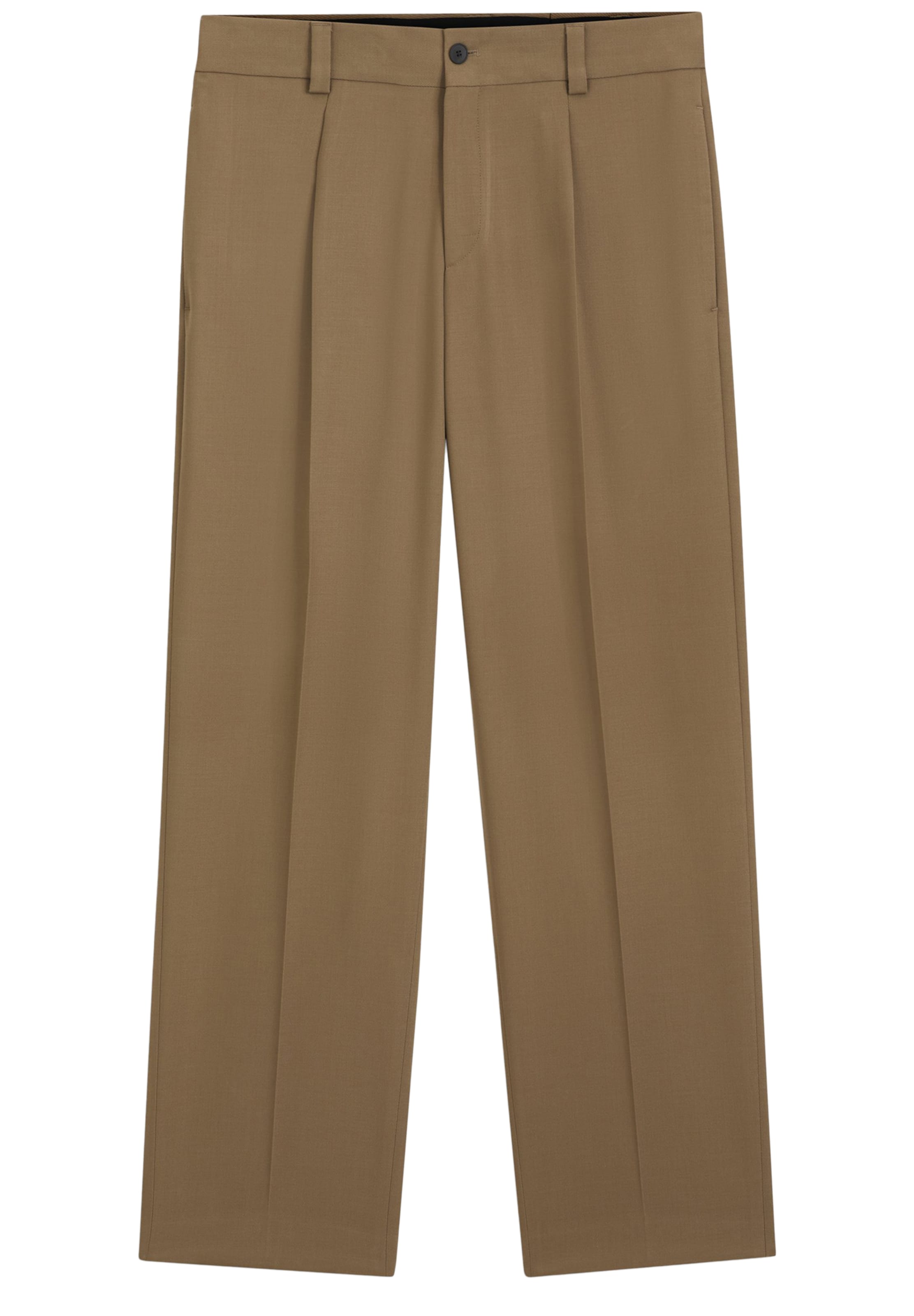 HUGO Pleat-Front Pants ' Flips ' in Beige: front