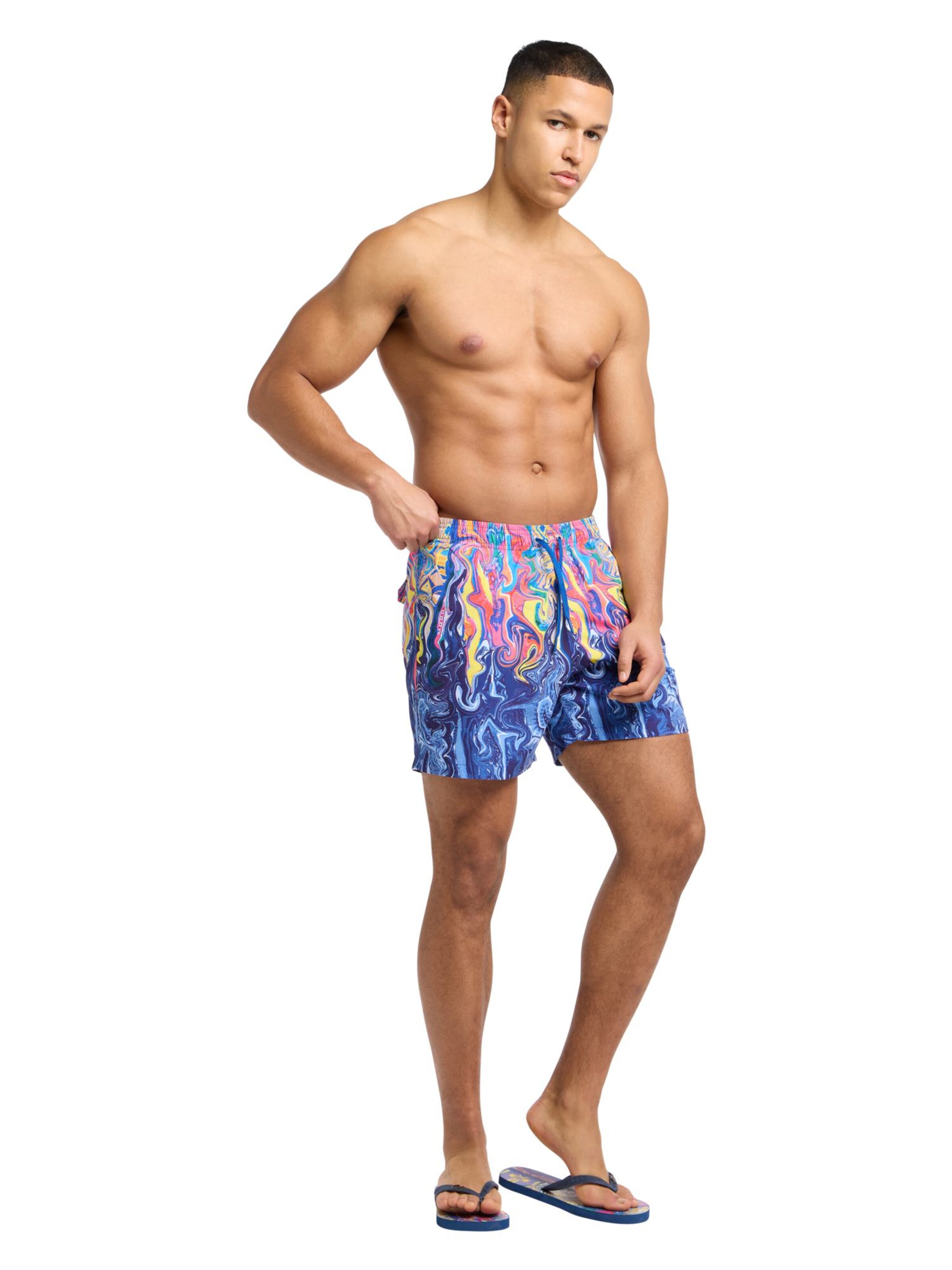 Carlo Colucci Regular Badehose 'Eiberger' in Blau