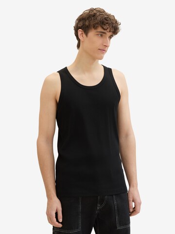 T-Shirt TOM TAILOR DENIM en noir : devant