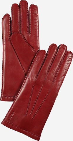 Hestra Full Finger Gloves 'Mary' in Red: front