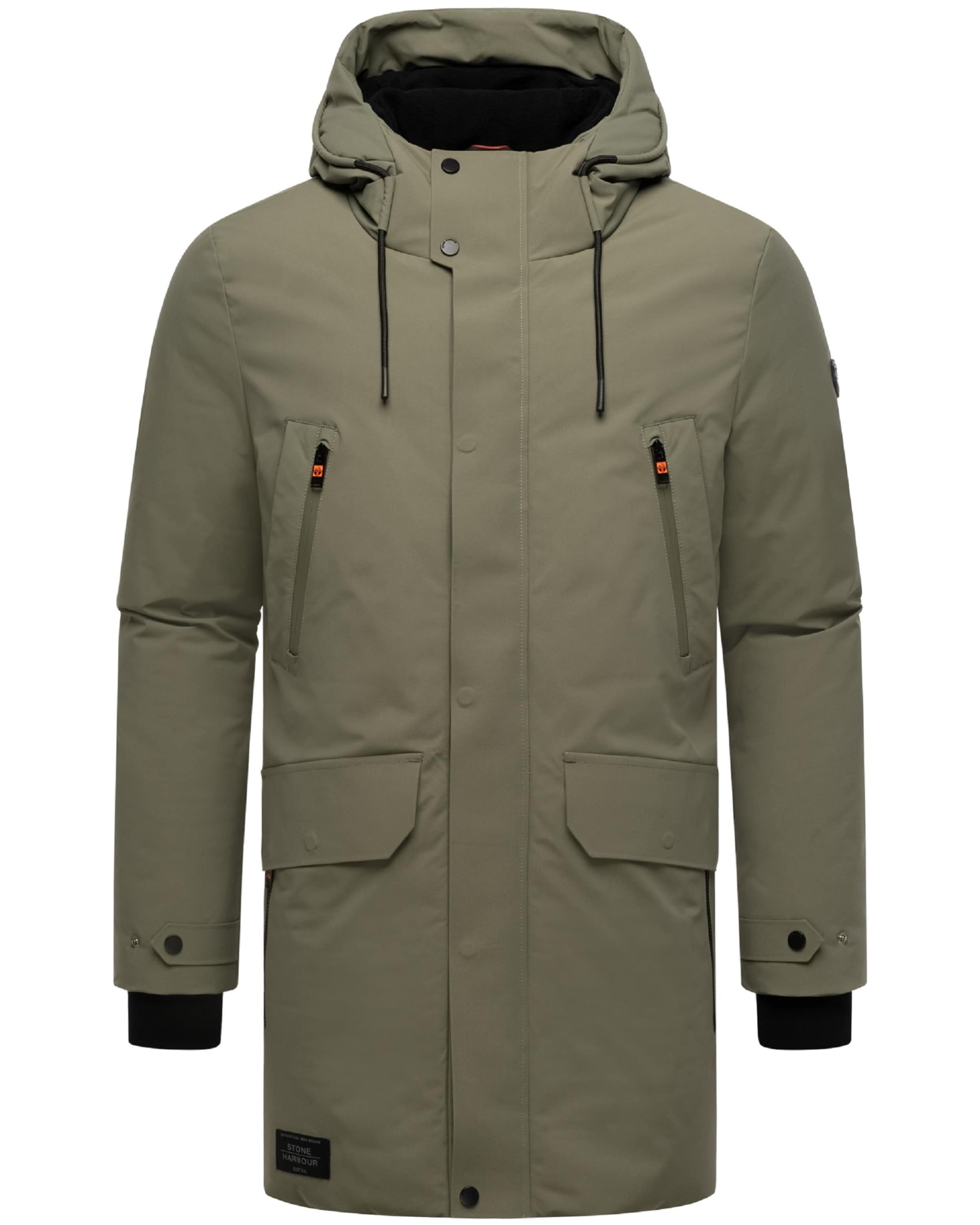 STONE HARBOUR Χειμερινό παλτό 'Kitraan' σε πράσινο: μπροστά
