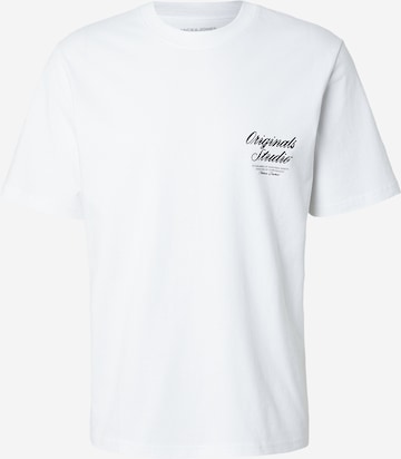 JACK & JONES T-shirt 'JWHNORREBRO' i vit: framsida