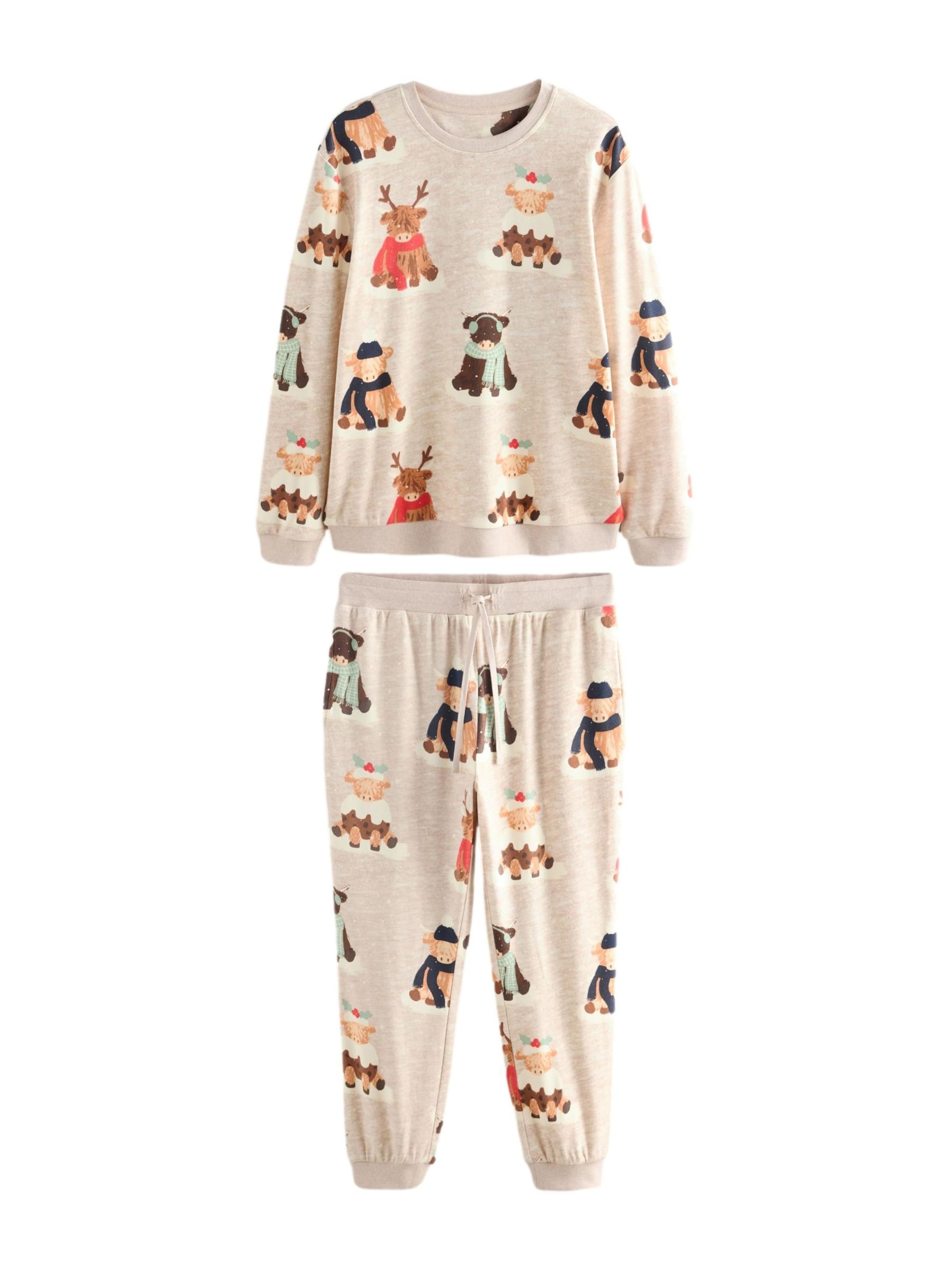 Next Πιτζάμα μακριά σε μπεζ: μπροστά