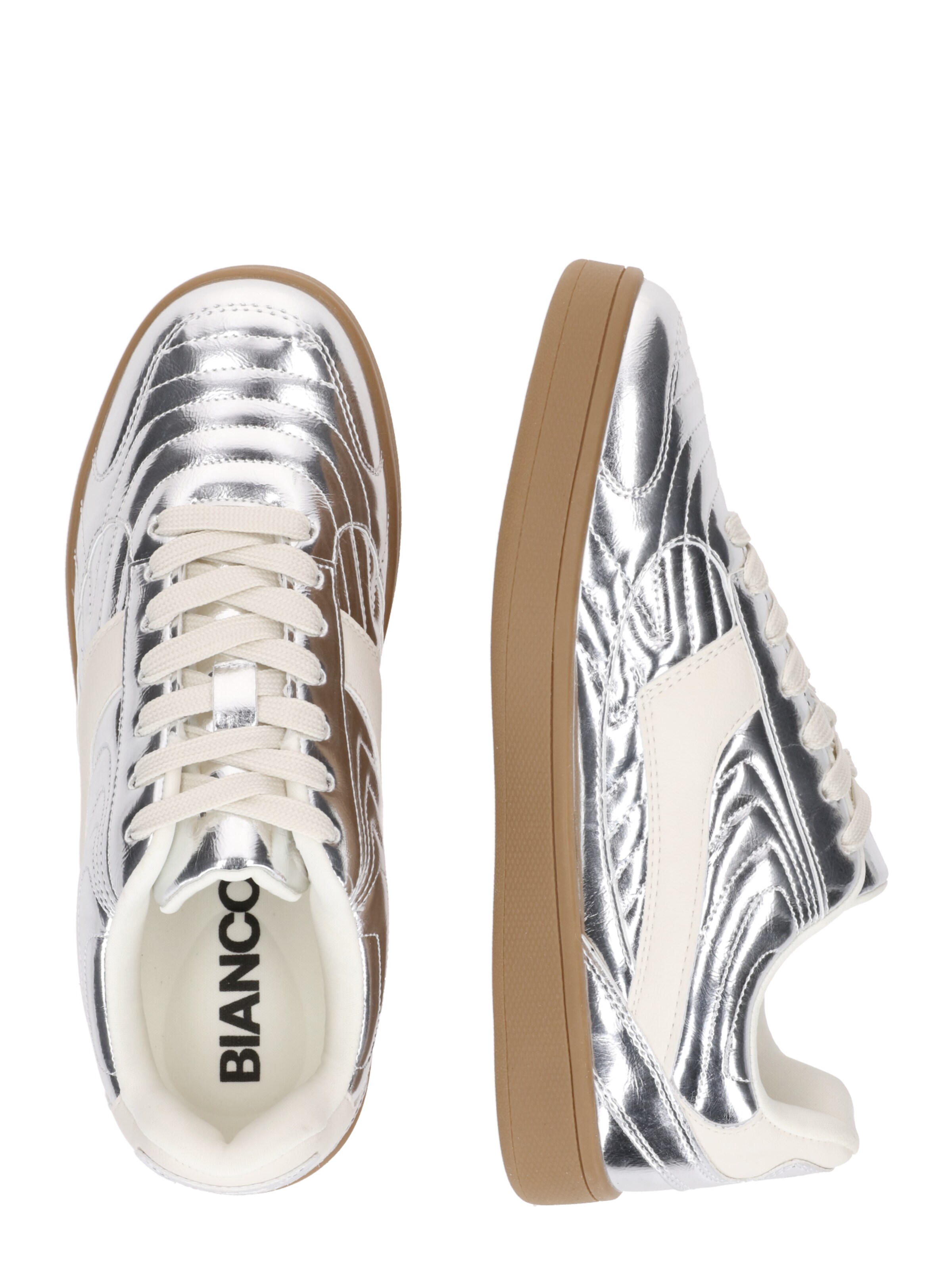 Bianco Низкие кроссовки 'Berlin' в Серебристый