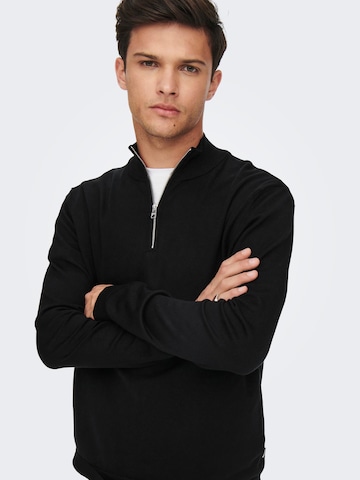 Only & Sons Pullover 'Wyler' in Schwarz