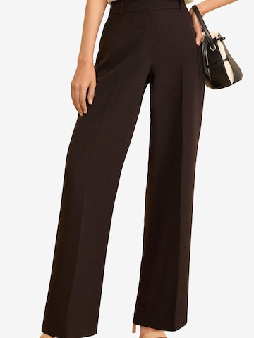 Wide Leg Pantalon à plis love & roses en noir