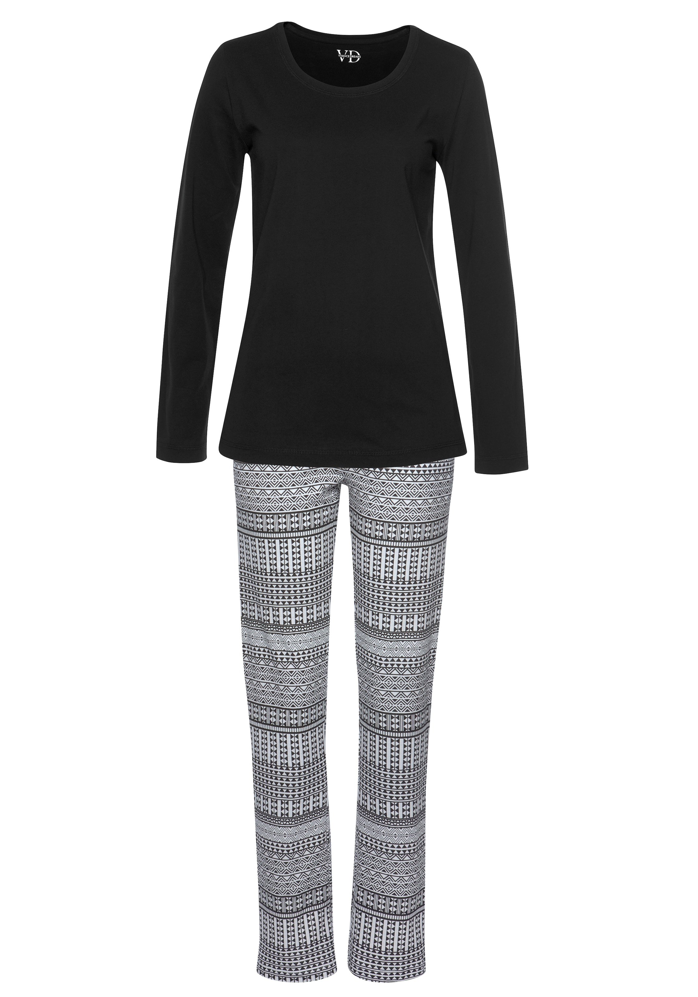 VIVANCE by LASCANA Pajama in Black: front