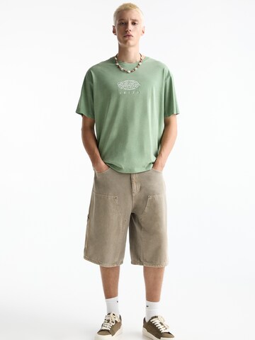 T-Shirt Pull&Bear en vert