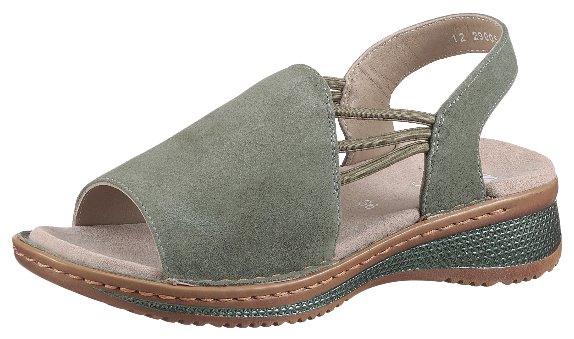 ARA Sandals 'Hawaii' in Green: front