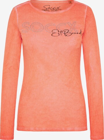 T-shirt Soccx en orange : devant