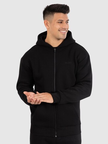 Smilodox Sweatvest ' Raik ' in Zwart: voorkant
