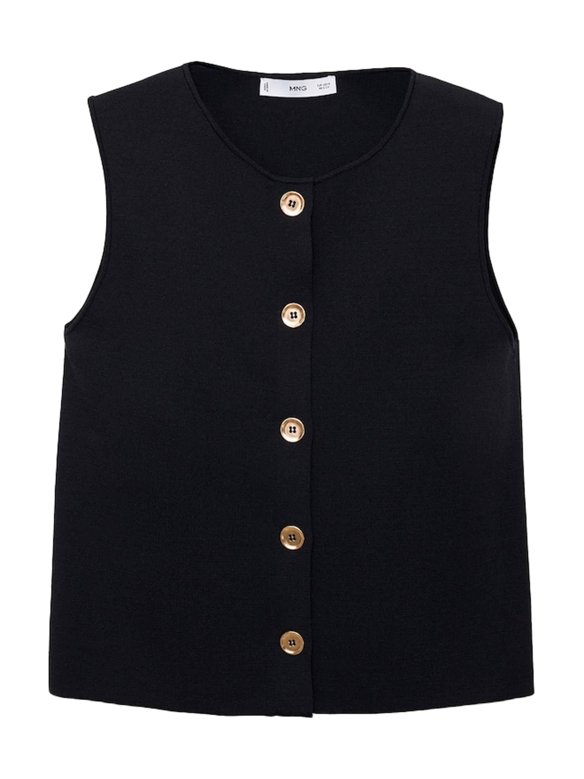 MANGO Knitted Vest 'YOLANDO' in Black ABOUT YOU