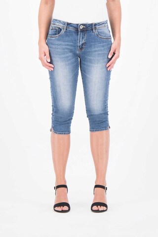 GARCIA Slimfit Jeans in Blauw: voorkant