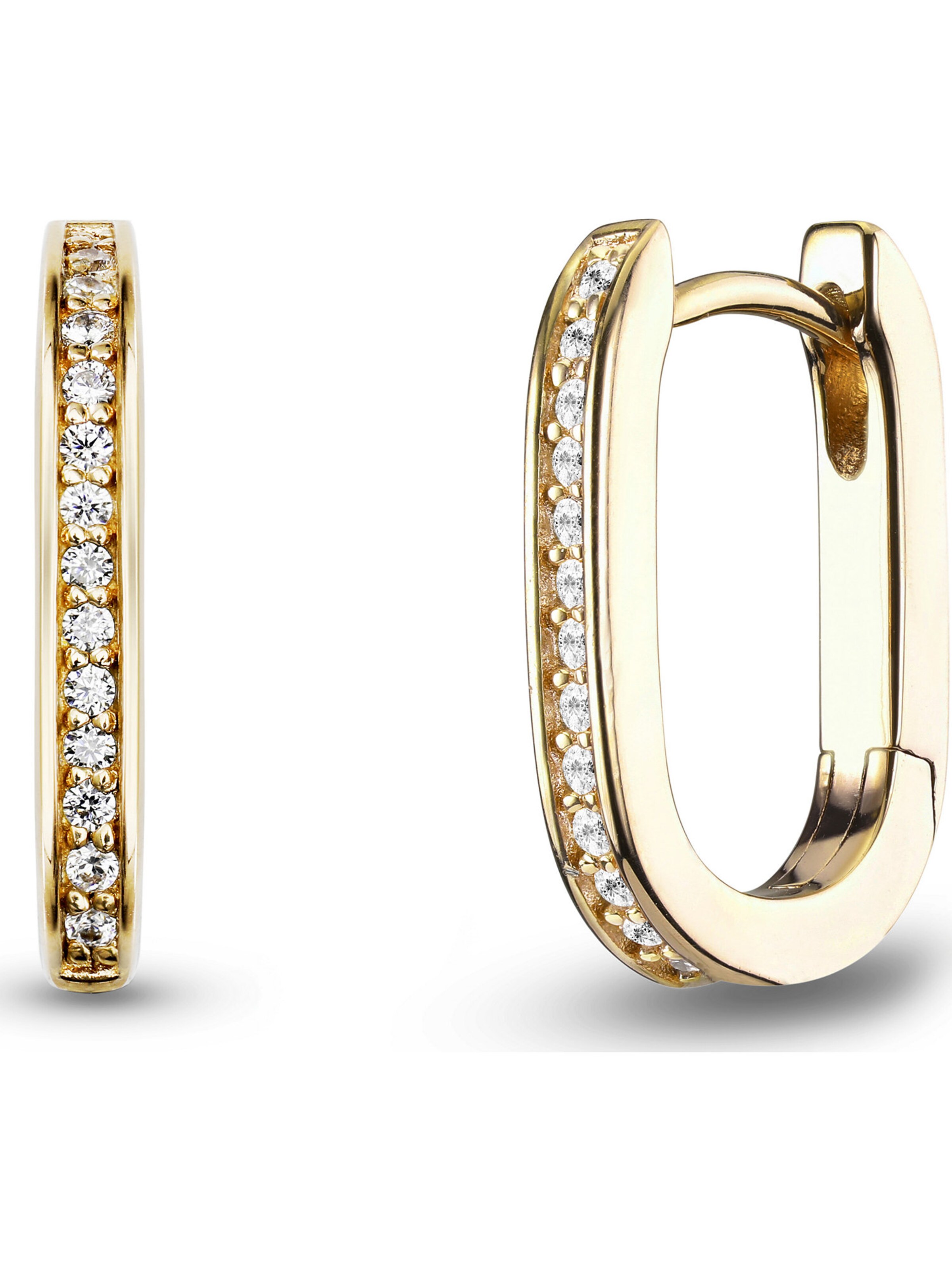 JETTE Ohhringe in Gold: Vorderseite