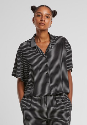 Urban Classics Shirt ' Ladies Resort Shirt ' in Black: front