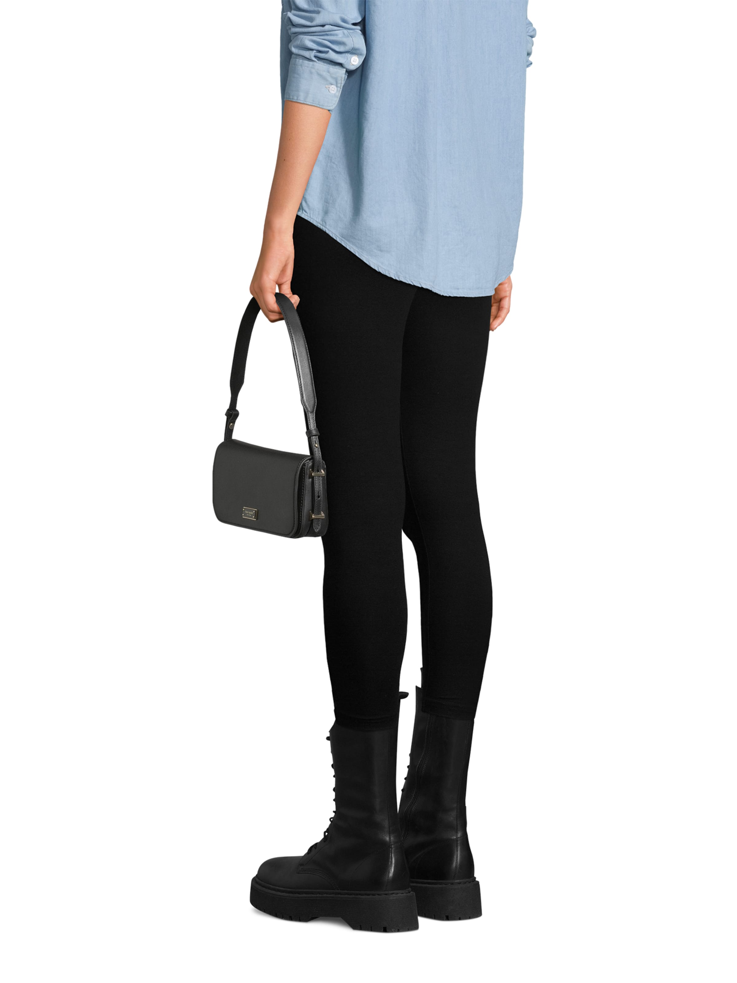 Borsa a spalla 'Liv Schultertasche Aus Glattem Leder' di Kate Spade in nero