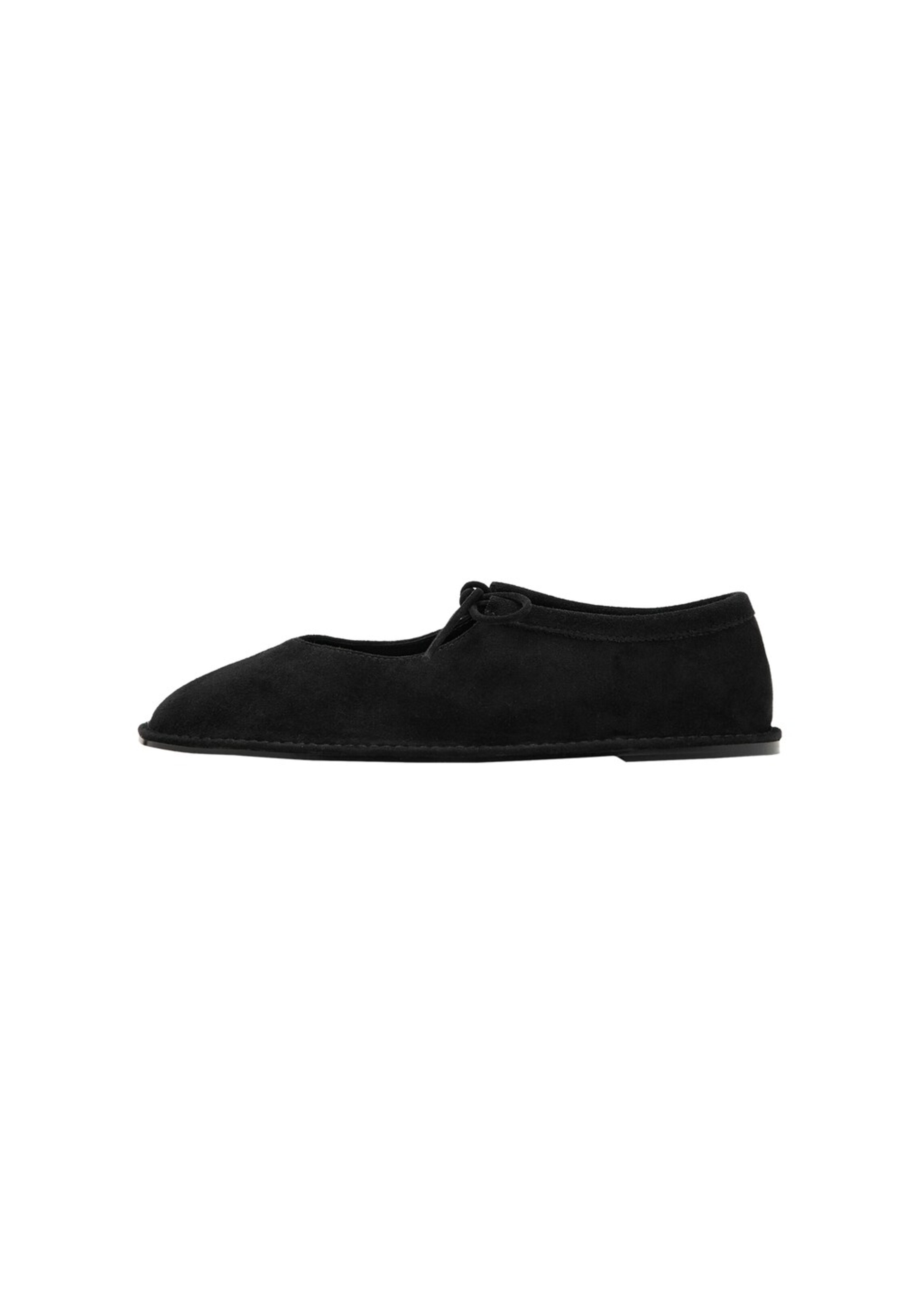 MANGO Ballet Flats ' Vicor' in Black: front