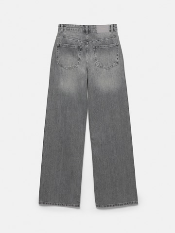 Pull&Bear Широки крачоли Дънки в сиво