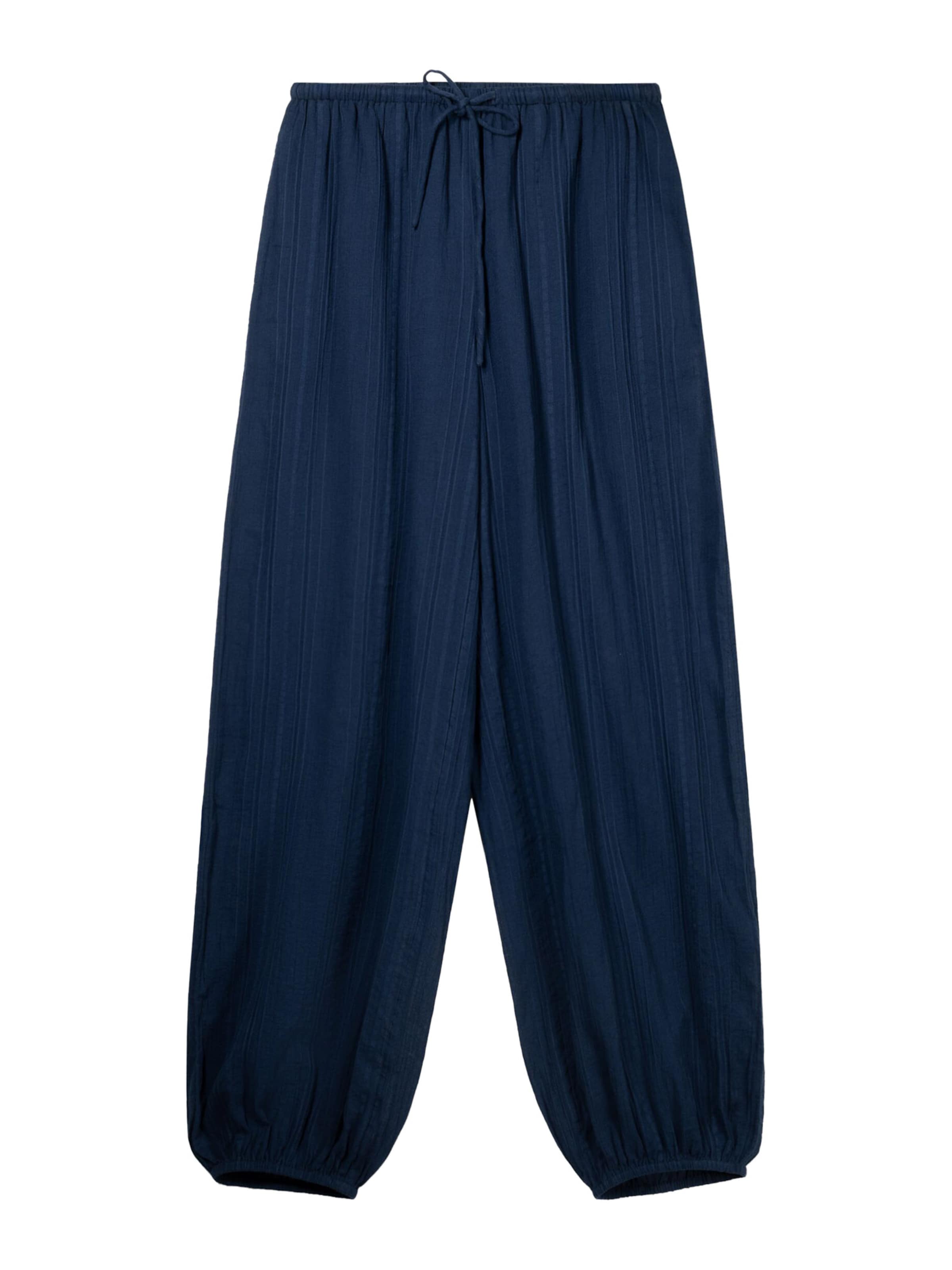 Bershka Hlače | mornarska barva, Prikaz izdelka