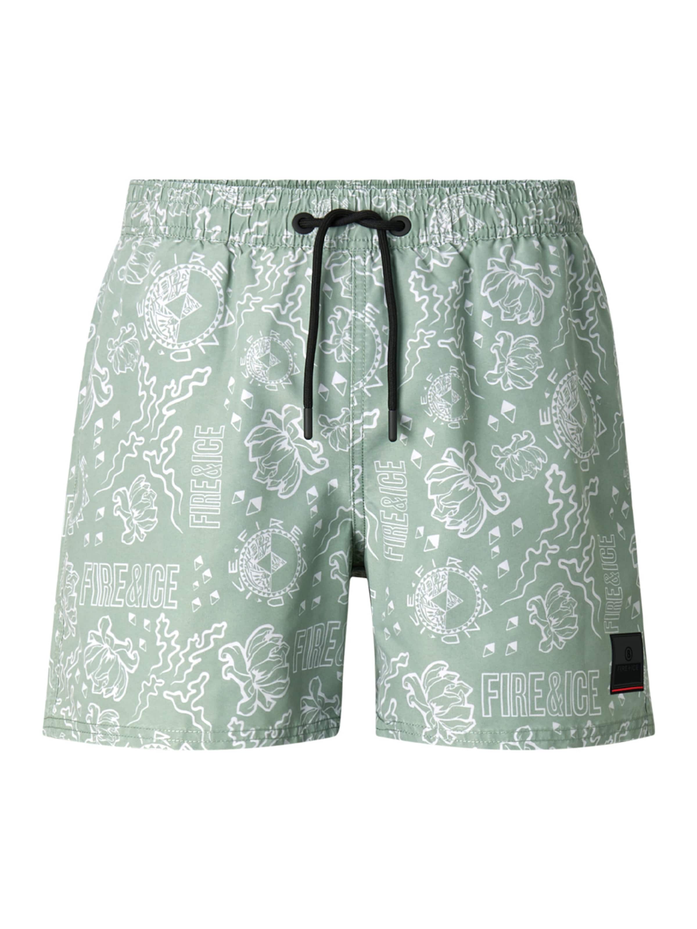 Bogner Fire + Ice Badeshorts 'Nelson' in Grün: Vorderseite