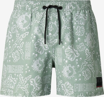 Bogner Fire + Ice Badeshorts 'Nelson' in Grün: Vorderseite