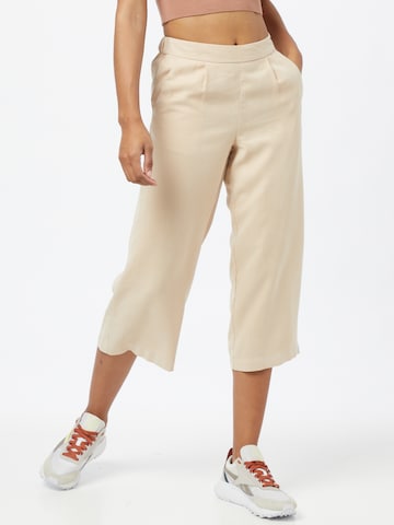 ONLY Wide leg Pleat-Front Pants in Beige: front