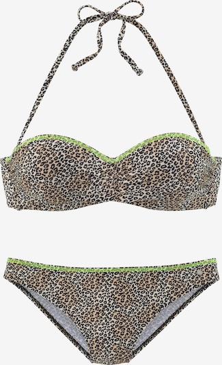 BUFFALO Bikini u bež / neonsko zelena / crna, Pregled proizvoda