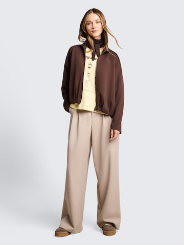 TOM TAILOR DENIM Sweat jacket in Brown