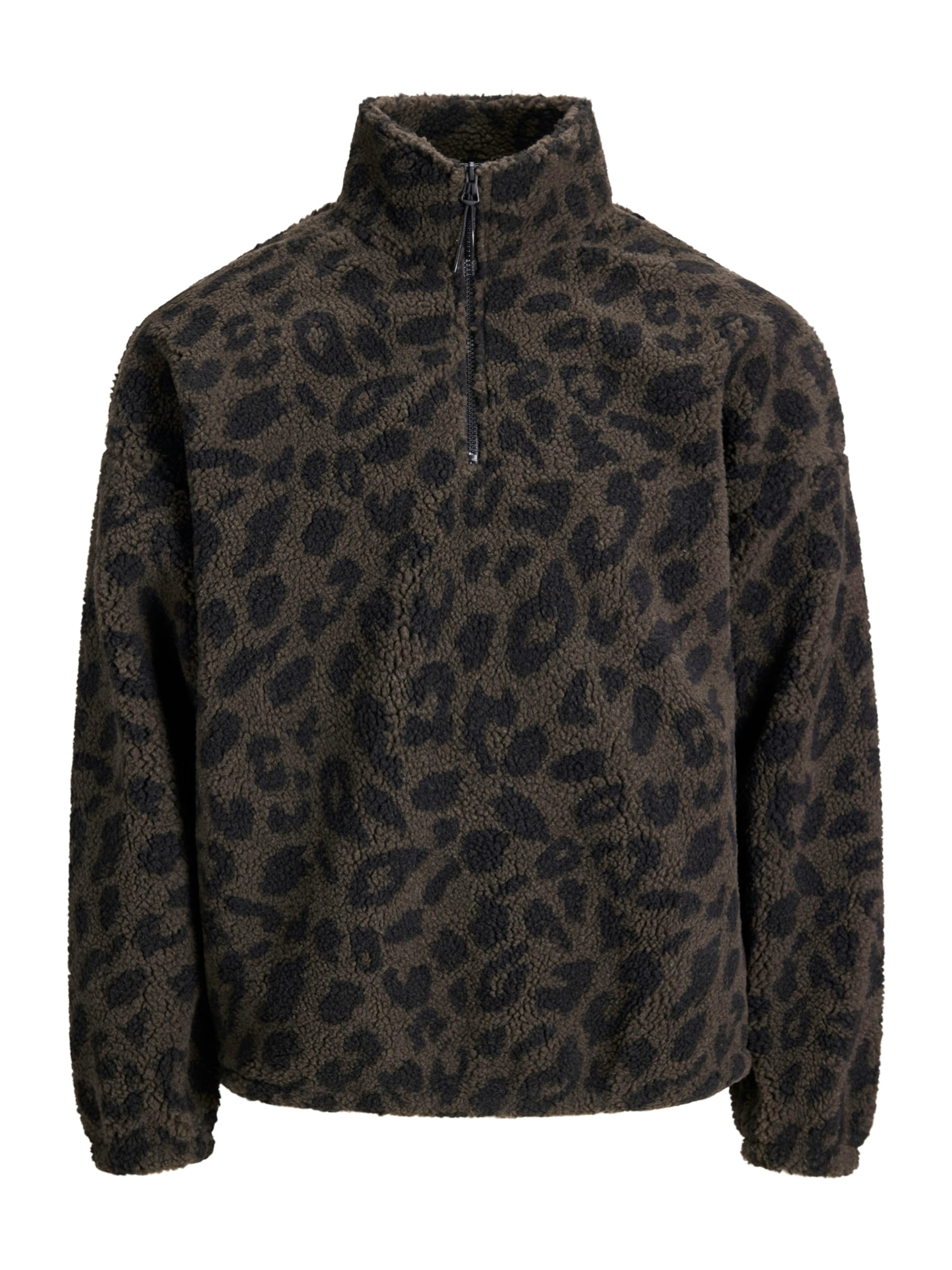 JACK & JONES Sweater 'JORCHEETAH' in Grey: front