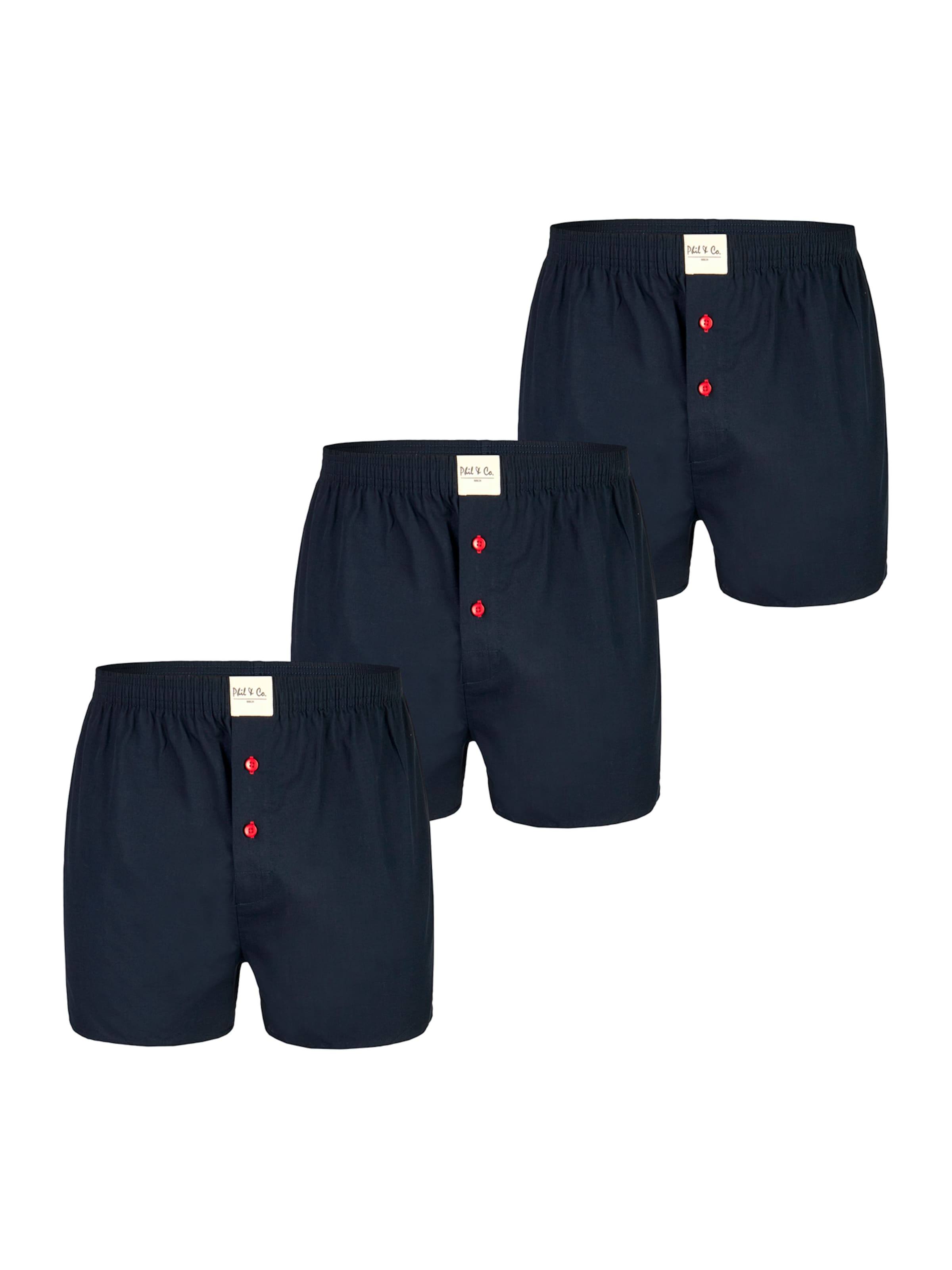 Phil & Co. Berlin Boxer shorts ' Uni ' in Blue: front