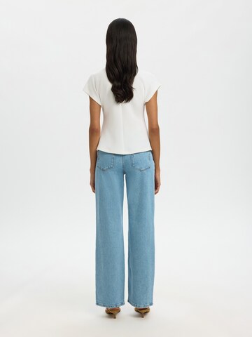 SELECTED Тениска 'SLFTENNY' в бяло