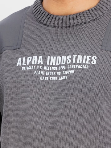 Sweat-shirt ALPHA INDUSTRIES en gris