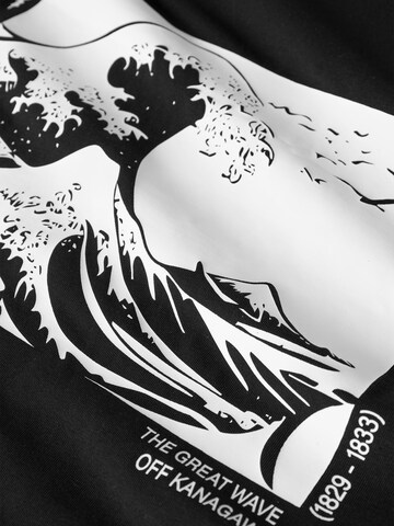 NAME IT Μπλουζάκι 'NKMMESH HOKUSAI' σε μαύρο