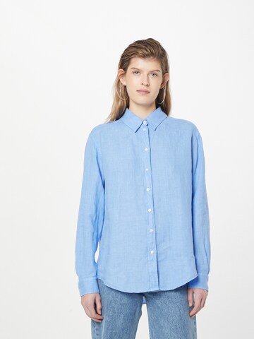 BOSS Orange Blouse 'Bibino' in Blauw: voorkant