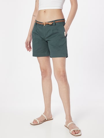Ragwear Regular Pleat-Front Pants 'TETTO' in Green: front