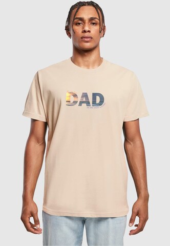 Merchcode Shirt 'For The Best Dad' in Beige: voorkant