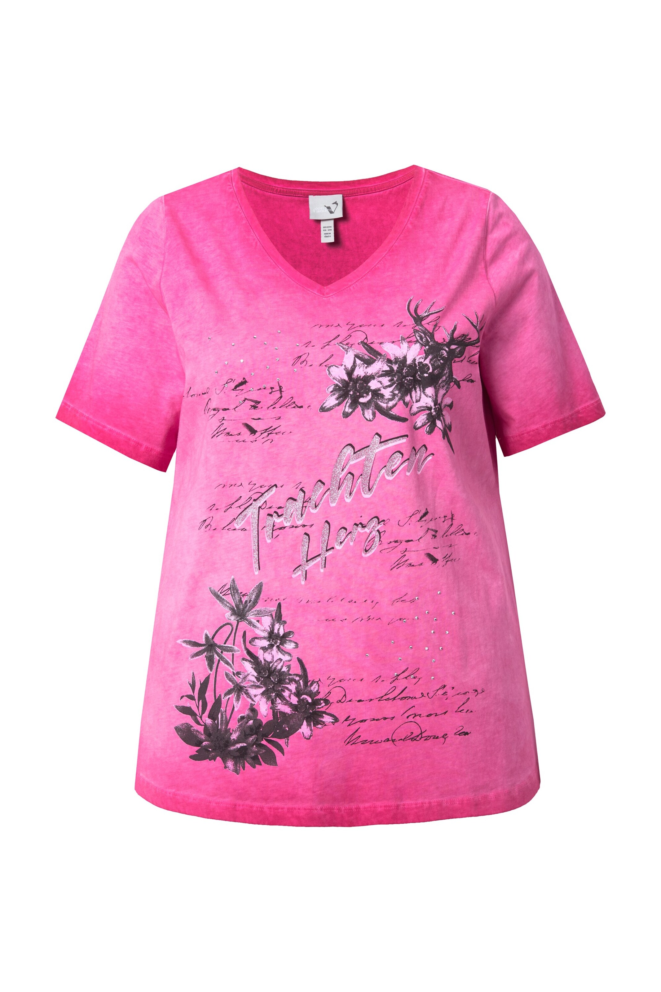 Ulla Popken Shirt in Roze: voorkant