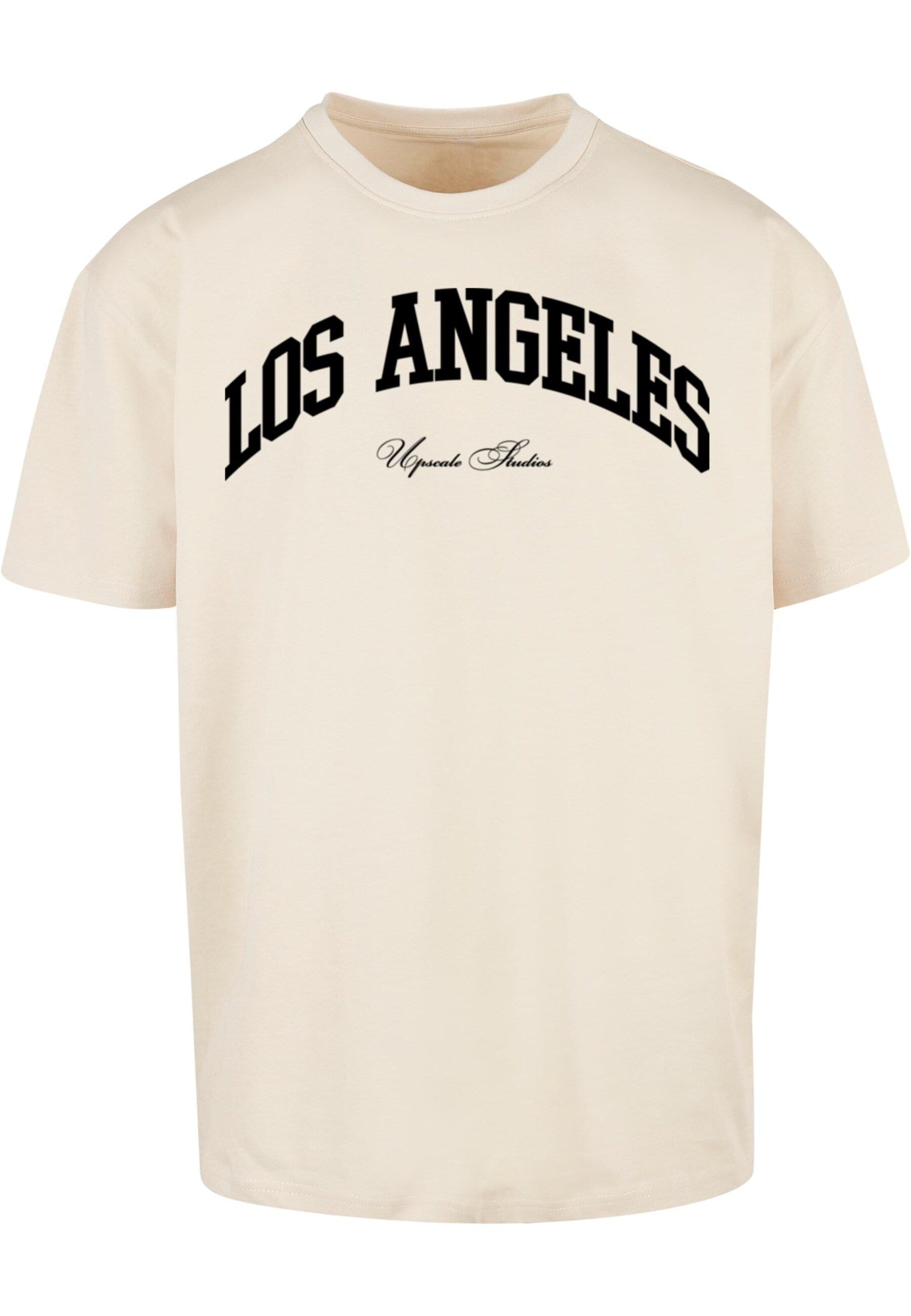 MT Upscale T-Shirt 'L.A. College' in Beige: Vorderseite