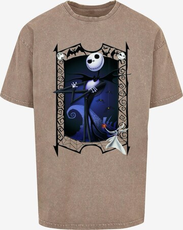 ABSOLUTE CULT Shirt 'The Nightmare Before Christmas - Pumpkin King' in Brown: front