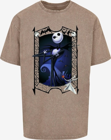 ABSOLUTE CULT Shirt 'The Nightmare Before Christmas - Pumpkin King' in Brown: front