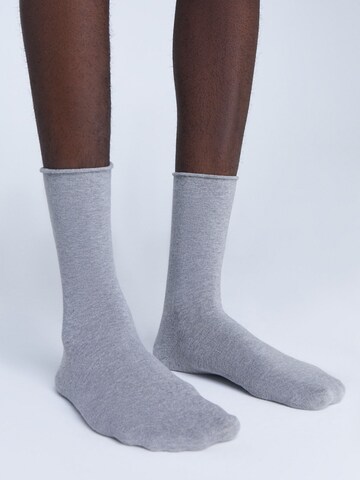 Albero Natur Socken 'Bio-Baumwoll-Socken mit Rollrand Unisex – 2er Pack'‌‌‌‌‌‌‌‌‌‌ in Grau