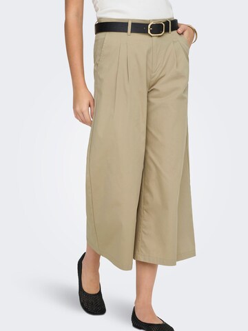 Wide Leg Pantalon à pince 'ONLTanny' ONLY en beige