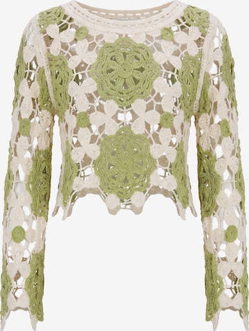 Pull-over IZIA en vert : devant