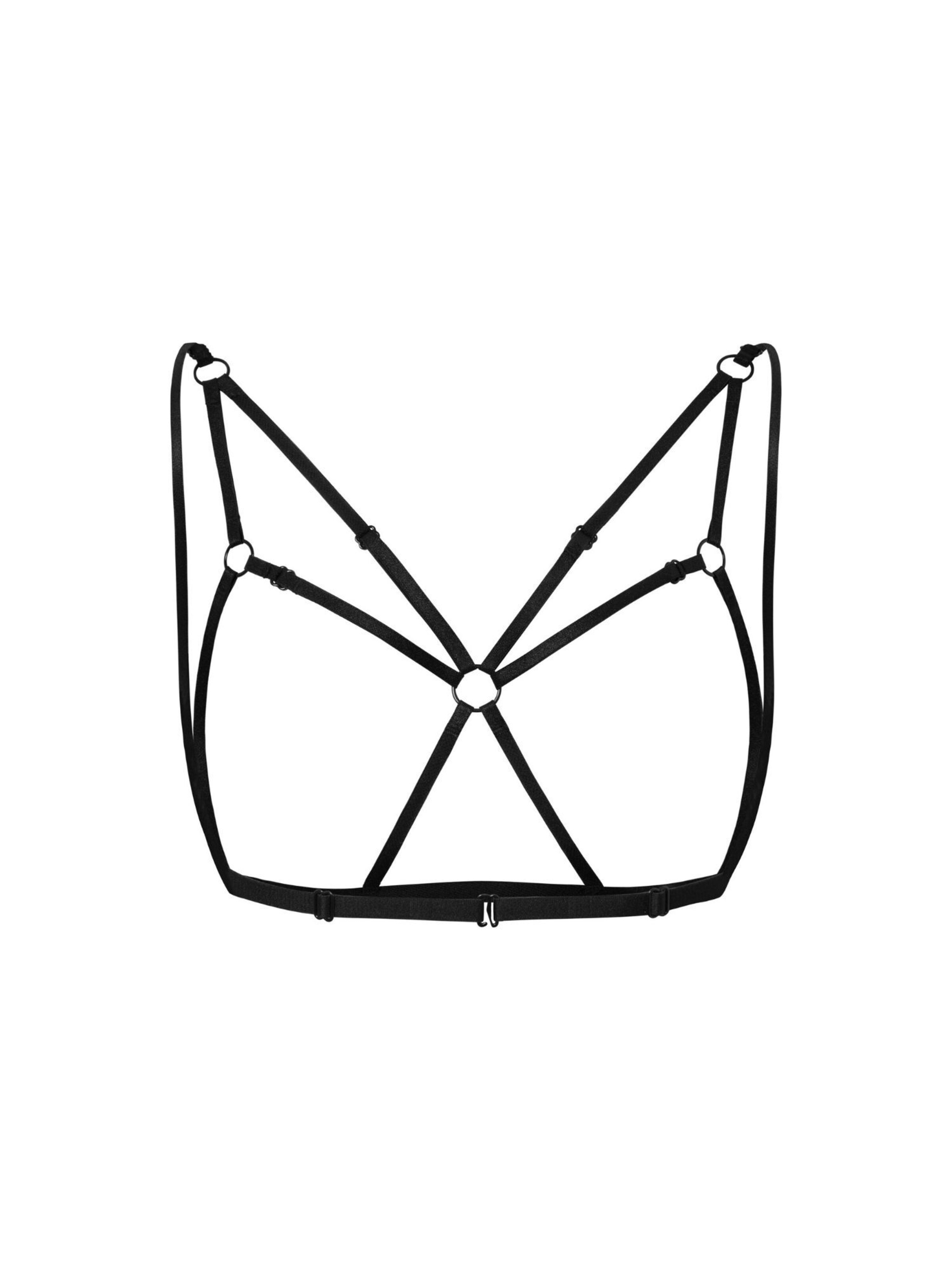PROMEES Bra Accessories 'iris' in Black: front