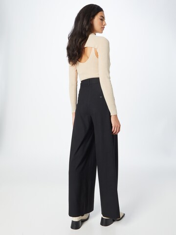 FIVEUNITS Wide leg Pleat-front trousers 'Karen' in Black