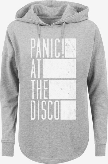 F4NT4STIC Sweatshirt 'Panic At The Disco Block' in graumeliert / weiß, Produktansicht