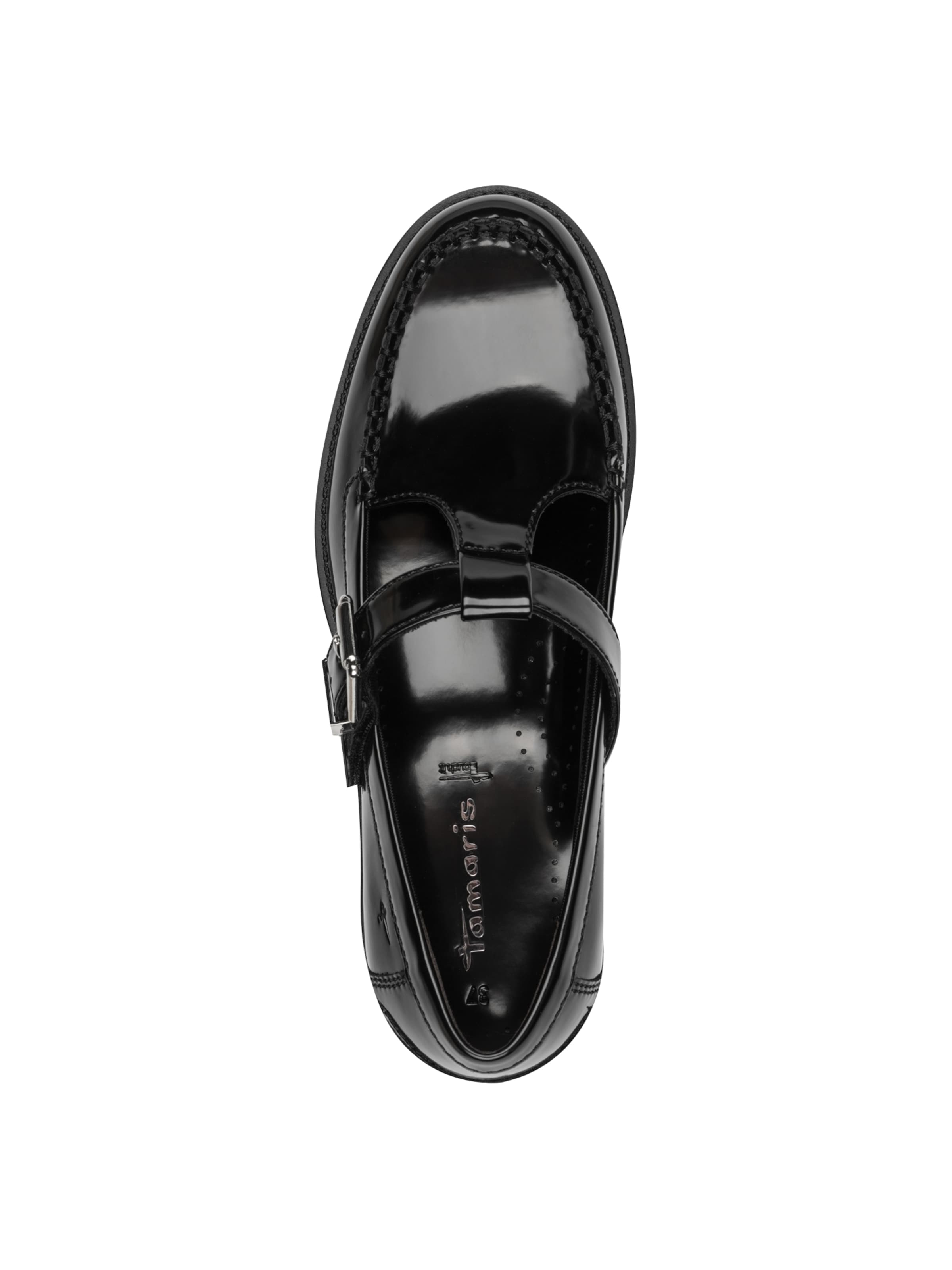 Tamaris Strap ballerina in Black