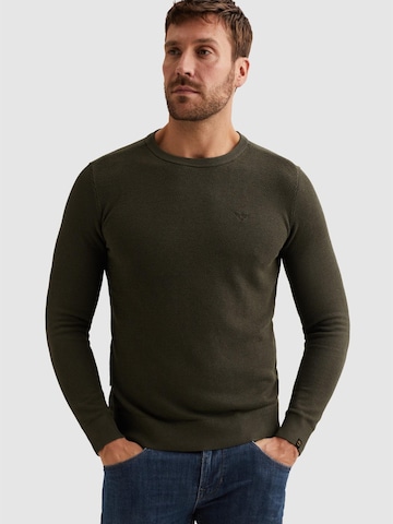 PME Legend Sweter 'Pullover in cotton/modal' w kolorze zielony: przód