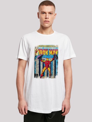 F4NT4STIC T-Shirt 'Marvel Iron Man Cover' in Weiß: Vorderseite